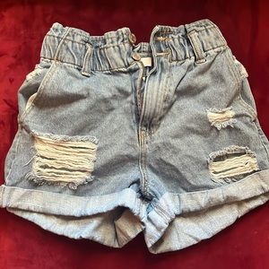 Ripped Denim shorts